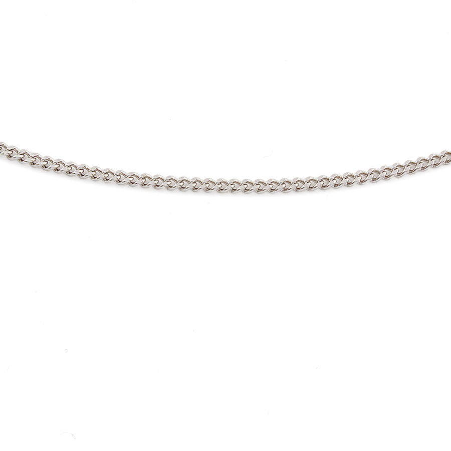 9ct White Gold 18 inch Curb Chain